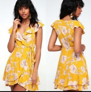 Free People French Quarter mini floral wrap dress